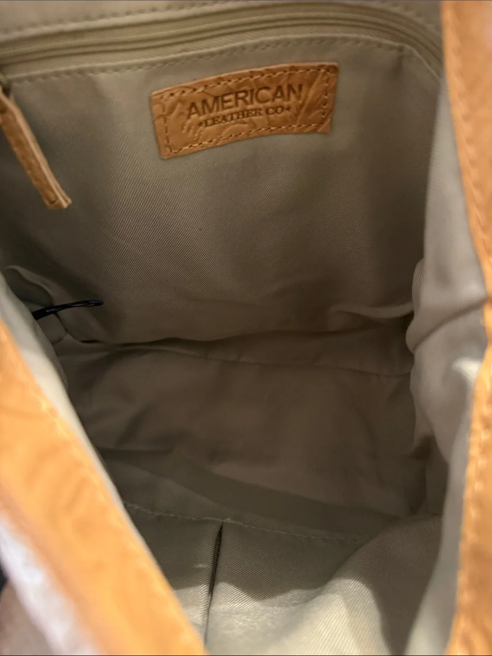 American Leather Co Austin Shoulder Bag-Tan Embossed + aftermarket strap